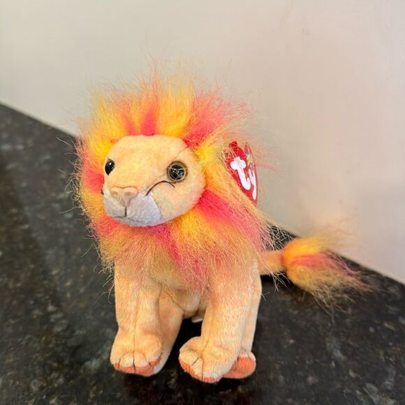 TY Beanie Baby - BUSHY the Lion (7 inch) WITH ALL TAGS 2000 - Picture 1 of 11